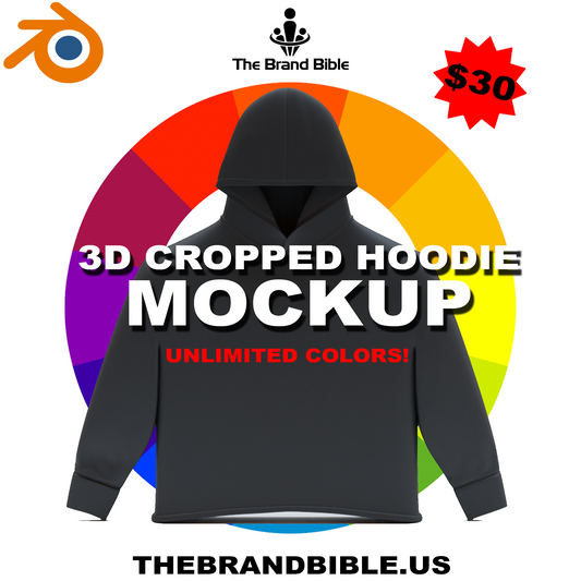 3D CROPPED HOODIES MOCK-UP PACK (BLENDER)