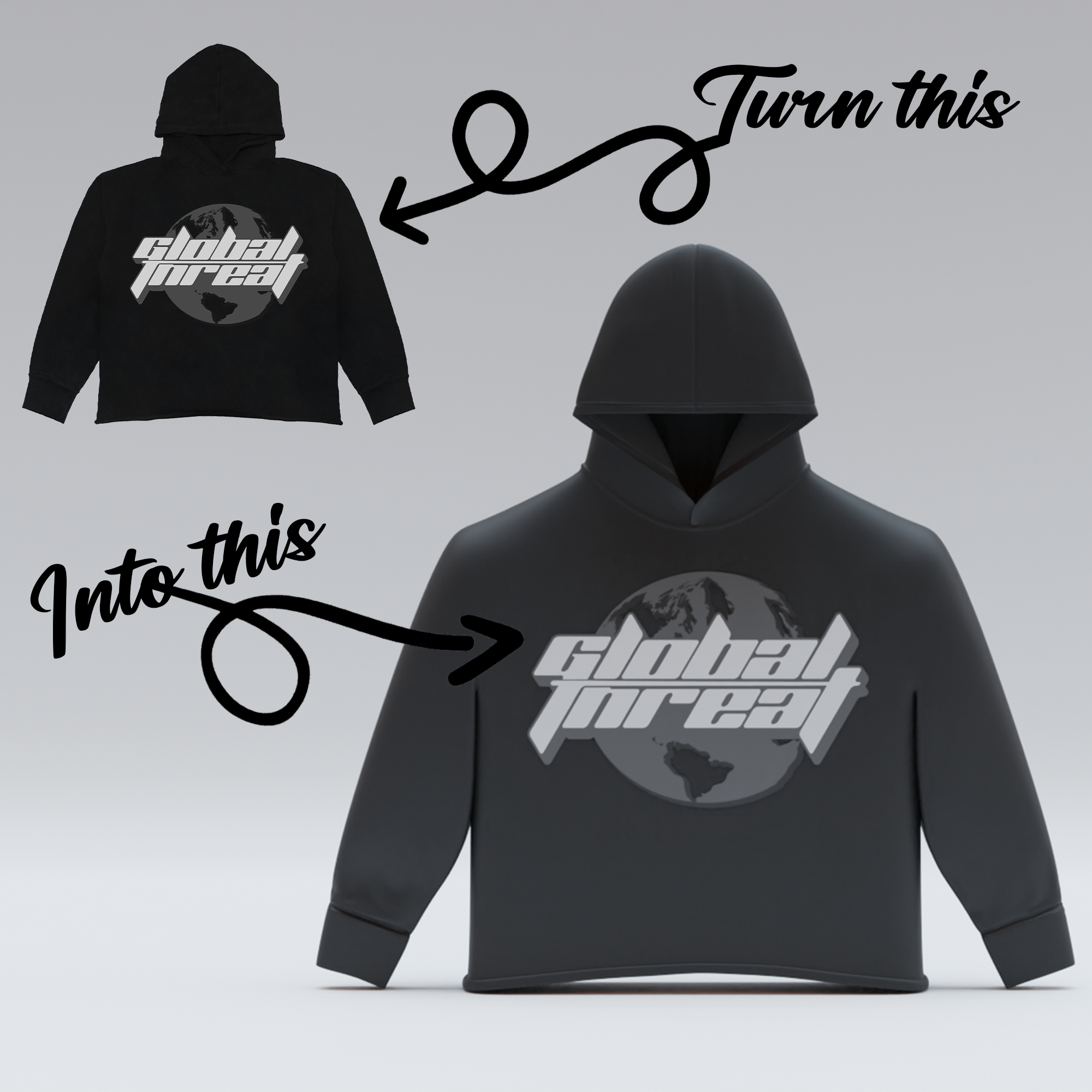 3D CROPPED HOODIES MOCK-UP PACK (BLENDER)